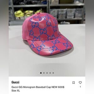 Gucci Pink Monogram Hat